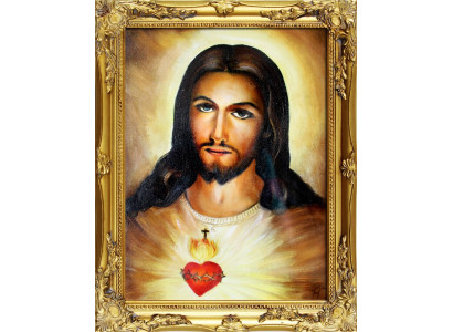 Religión Jesucristo Trabajo manual Pintura al óleo Imagen Pinturas al óleo Marco Imágenes G01590