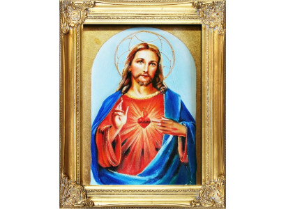 Religión Jesucristo Trabajo manual Pintura al óleo Imagen Pinturas al óleo Marco Imágenes G04288