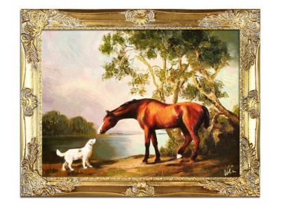 Óleo Óleos Pintura Cuadros Cuadro Pintado a mano Óleo con marco Barroco Arte G04988