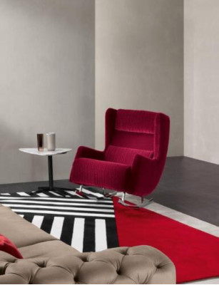 Sillón de lujo tapizado, estilo italiano de lujo, madera maciza, muebles modernos de una plaza.