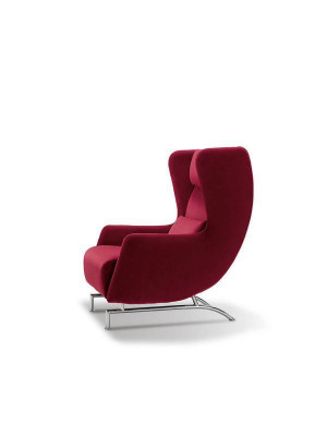 Silla Asiento Individual Diseño Amarillo Tapizado Muebles de Sala Butaca Orejera Prianera