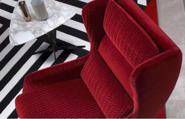 Silla Asiento Individual Diseño Amarillo Tapizado Muebles de Sala Butaca Orejera Prianera