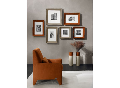 Sillón Asiento Diseño Moderno Sala de estar Tapizado Individual Textil Marrón Estilo Lujo