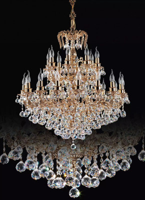 Lámpara de araña de cristal clásica, lámpara de techo colgante Luster.