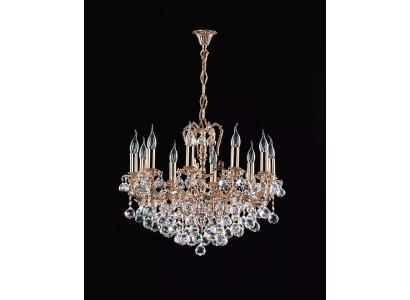 Lámpara de araña de cristal de lujo para salón.