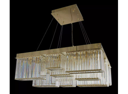 Candelabro dorado hermosa lámpara de techo de cristal para la sala de estar de lujo