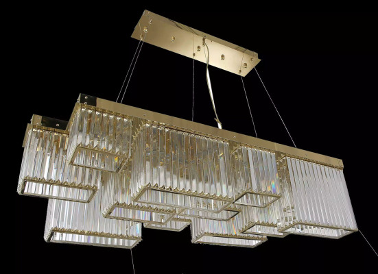 Comedor Mesa Candelabro Candelabro Estilo Lámpara de araña Sala de estar Lujo oro