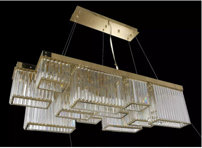 Comedor Mesa Candelabro Candelabro Estilo Lámpara de araña Sala de estar Lujo oro