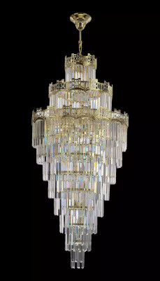 Lámpara de salón de lujo en estilo clásico con lágrimas de araña de 80x230.