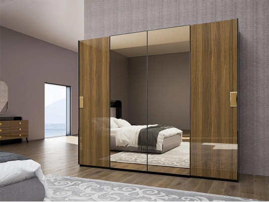 Armario de lujo nuevo dormitorio moderno armario de madera muebles de diseño