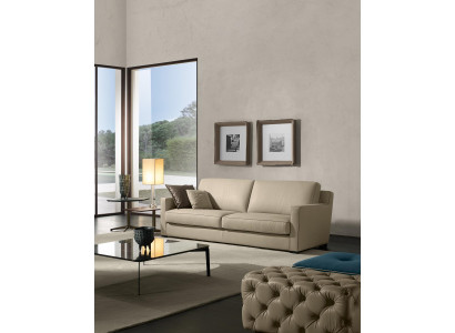Diseño textil 3 plazas Sofá gris elegante con tapizado de pasa Prianera salón
