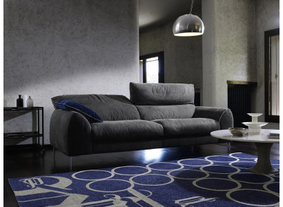 Sofá de tres plazas Sofás de 3 plazas Tapicería Muebles de salón de lujo Tejido Sofás Gris