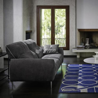 Sofá de tres plazas Sofás de 3 plazas Tapicería Muebles de salón de lujo Tejido Sofás Gris
