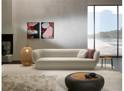 Sofá de tres plazas de lujo blanco Sofás de diseño de 3 plazas Sofá de diseño moderno Muebles de diseño Sofás