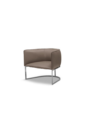 Muebles de diseño de lujo en estilo moderno gris, sillón de cuero de diseño para sala de estar lounge.
