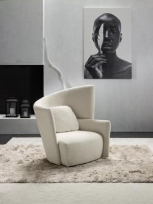 Sillón Asiento Diseño Moderno Sala de estar Blanco Estilo Italiano Lujo Prianera Nuevo