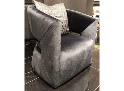 Sillón, sillón de cóctel, tapizado, de un asiento, asiento, de lujo, sillón de club, gris