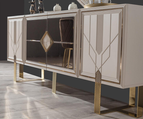 Cómoda con espejo Aparador Cómodas de madera Armario Muebles Cómodas Nuevos