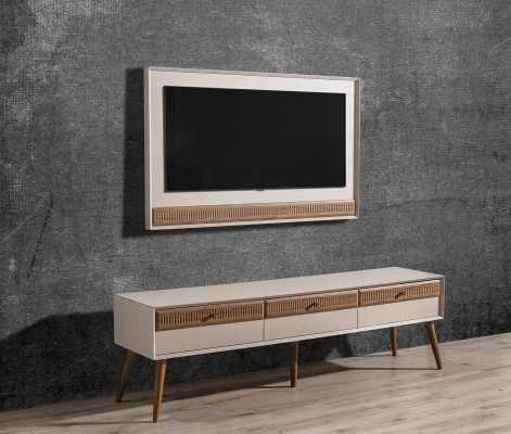 Conjunto de sala de estar para TV Soporte de TV Mesa baja Aparador Marco de TV de madera