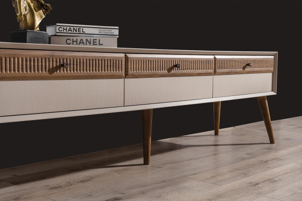 Conjunto de sala de estar para TV Soporte de TV Mesa baja Aparador Marco de TV de madera