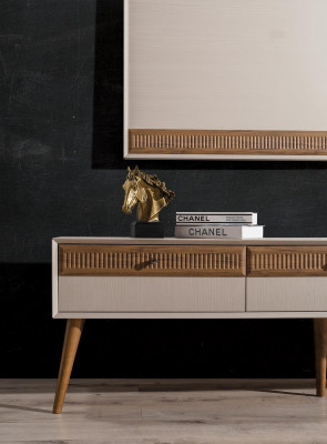 Conjunto de sala de estar para TV Soporte de TV Mesa baja Aparador Marco de TV de madera