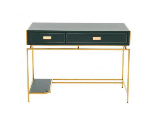 Mesa de ordenador de madera verde, muebles de oficina, escritorio, muebles de lujo, mesas.