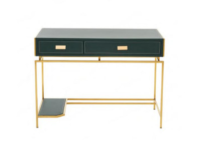 Mesa de ordenador de madera verde, muebles de oficina, escritorio, muebles de lujo, mesas.