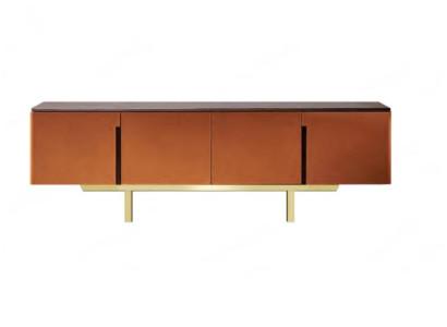 Aparador de madera, mueble bajo de diseño de comedor de lujo moderno soporte de televisión.