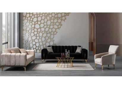 Acolchado suave, juego de lujo de 3+2+1 asientos. Estilo moderno y cómodo para la sala de estar.