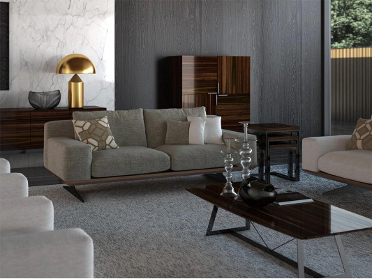 Sofá acolchado moderno de dos plazas Sofá Sofá Muebles de salón Diseño de muebles