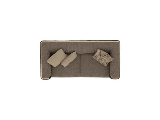 Sofá de dos plazas de sala de estar, lujo, decoración, tapicería textil, diseño de muebles tapizados.