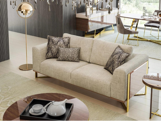 Sofá de dos plazas Sala de estar Muebles tapizados Diseño Sofá Mobiliario Textil Nuevo