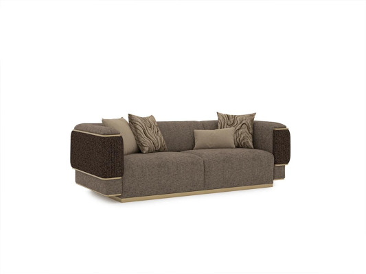 Conjunto de sofá de tela acolchada de 2 piezas para sala de estar, sofá de tres plazas, sofá moderno, sillón.