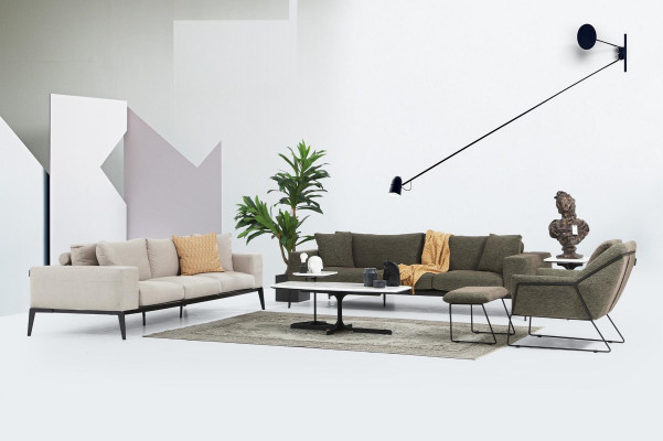 Juego de sofá moderno tres plazas, dos plazas, sillón, conjunto completo de muebles de sala.