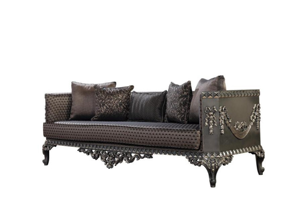 Sofá Chesterfield de lujo, set de 3+1 plazas. Sofá clásico barroco tapizado.