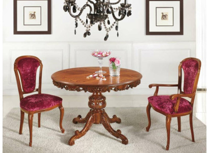 Diseñador de mesa de comedor de madera maciza extensible con tablero de extensión.