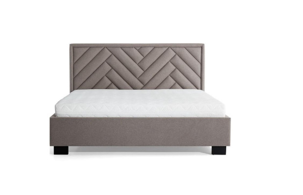 Conjunto de dormitorio gris cama de madera 2 mesitas de noche elegante moderno bonito nuevo 3 piezas.