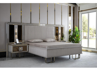 Cama Blanca Hermoso Diseño Moderno Doble Camas Dormitorio Muebles Elegantes Nuevos