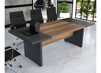 Mesa de conferencia Mesas de reuniones Muebles de conferencia Gran mesa Marrón Madera