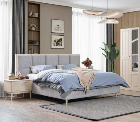 Diseño de cama cama doble camas de lujo muebles de dormitorio tapizados nuevos