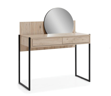 Tocador de maquillaje Beige Dormitorio Espejo Muebles Diseño Elegante Lujo Hermoso Nuevo