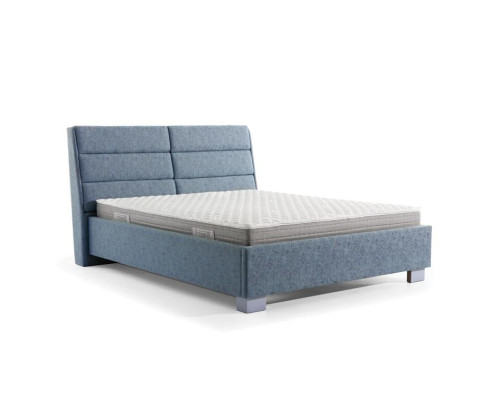 Juego de dormitorio Azul Cama Bonita 2x Mesitas de noche Set completo de lujo Nuevo 3 piezas.