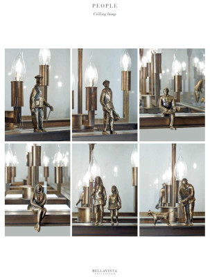 Lámpara de techo salón dormitorio lámpara de araña latón