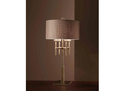 Lámpara de mesa de metal para dormitorio, sala de estar con luz nocturna estilo moderno.
