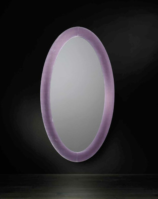 Sala de estar Pasillo Espejo de pie con marco Violeta Nuevo material Cristal con terciopelo