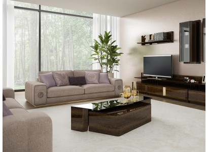 Mobiliario de lujo Conjunto completo de sofá con mesa de centro Set de sala de estar de 5 piezas