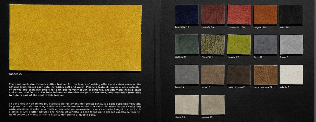 Sofá 3 plazas de lujo de cuero para sala de estar en color gris de diseño Prianera.