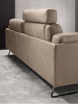 Sofá de tres plazas de lujo, sofás de 3 plazas, muebles modernos, sofás beige
