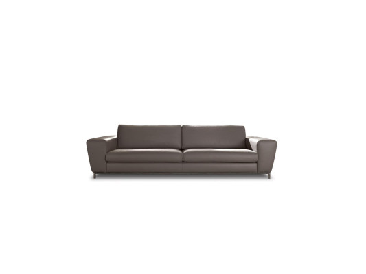 Couch moderno Sofá de cuero Diseño sofá de tres plazas Asiento gris Sofa de 3 plazas Prianera