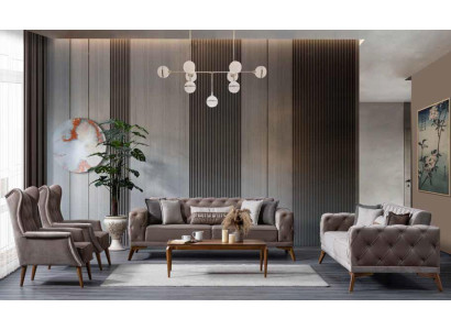 Sofá de 3 plazas Gris Acolchado de ocio para sala de estar Sofá cómodo y moderno NUEVO.